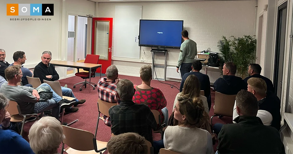 Tentoonstelling presentatie miniprojecten Uitvoerders Zwolle SOMA Bedrijfsopleidingen